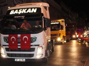 Zonguldak’ta Tır’lar Demokrasi Nöbetine Başladı