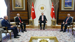 Cumhurbaşkanı Erdoğan'ın liderleri kabulü başladı