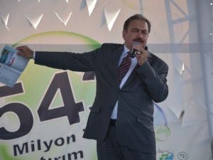 Bakan Eroğlu, Temel Atıp Açılış Yaptı