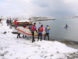 Rize'de Karda Rafting Bir Başka...