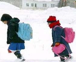 Ordu'da 10 ilçede okullara kar tatili