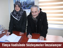 Timya Vadisinde Sözleşmeler İmzalanıyor
