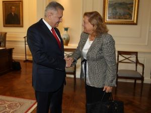 Başbakan Yıldırım, Güler Sabancı’yı Kabul Etti