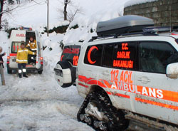 Rize'de Paletli Ambulans "Tren"i Kurtardı