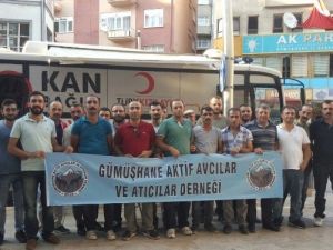 Gümüşhaneli Avcılardan 30 Ağustos’ta 32 Ünite Kan Bağışı