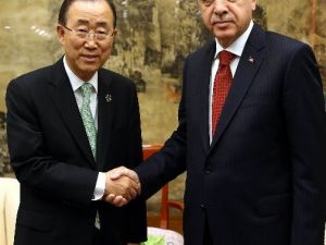 Erdoğan, Bm Genel Sekreteri Ban Ki-moon’la Görüştü