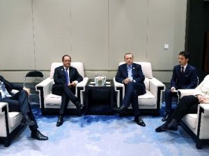 Cumhurbaşkanı Erdoğan, Merkel, Hollande Ve Renzi İle Görüştü