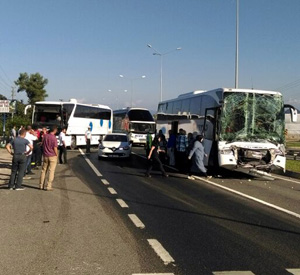 Rize Otobüsü Ordu'da Kaza Yaptı 15 Yaralı