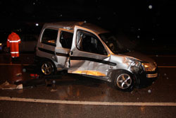 Trafik kazasında araçtan fırlayan sürücü öldü