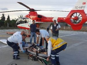 Kalbi Duran Hastanın Yardımına Ambulans Helikopter Yetişti