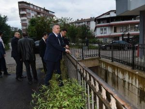 Dsi Genel Müdürü Murat Acu, Sel Felaketinin Yaşandığı Trabzon’un Beşikdüzü İlçesinde İncelemelerde Bulundu
