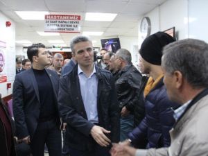 Bolu Valisi Baruş Ve Ak Parti İl Başkanı Doğanay Yaralıları Ziyaret Etti