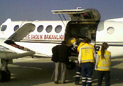 Uçak Ambulansla İstanbul'a Sevk Edildi