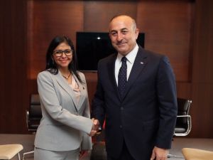 Bakan Çavuşoğlu, Venezuela Dışişleri Bakanı Rodriguez İle Görüştü