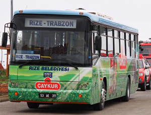 Rize Belediyesi'nden Trabzon Otobüsü Sefer İptali