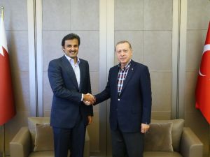 Cumhurbaşkanı Erdoğan, Katar Emiri İle Bir Araya Geldi