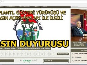 Giresun Valiliği’nden 3 Eski Milletvekilinin Eylemi İçin “Yasal Değil” Açıklaması