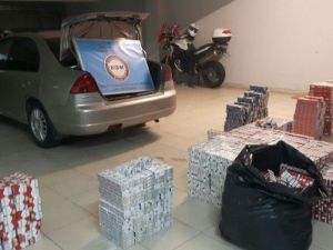 Bagajdan 9 Bin Paket Kaçak Sigara Çıktı