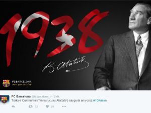 Barcelona’dan Atatürk Paylaşımı