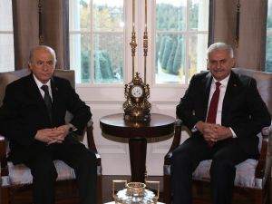 Başbakan Yıldırım İle Devlet Bahçeli Görüşmesi Sona Erdi