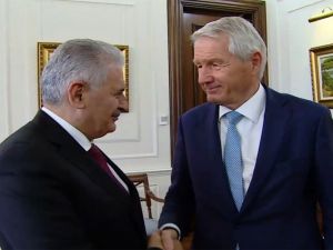 Thorbjorn Jagland Çankaya Köşkünde