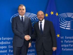 Ab Bakanı Çelik, Martin Schulz İle Görüştü