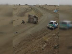 Ralli Aracı Defalarca Takla Attı