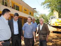 Karal, Heyelan Bölgesinde İncelemede Bulundu