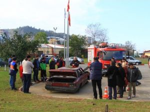 Rike Personeline Araçtan Yaralı Kurtarma Eğitimi