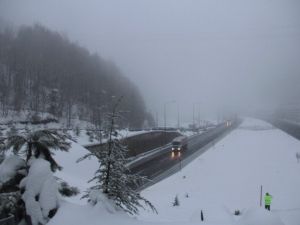 Bolu Dağı’nda Kar Yağışı Başladı