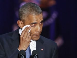 Obama’dan Gözyaşları İçinde Veda Konuşması