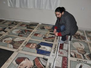 1,5 Milyon Taşla Padişahların Mozaik Tablosunu Yaptı