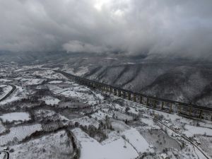 Bolu Dağı’nda Eşsiz Kar Manzarası Havadan Görüntülendi