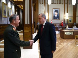Cumhurbaşkanı Erdoğan Orgeneral Akar’ı Kabul Etti