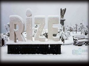 Rize'de Kar Yağışını Canlı İzle