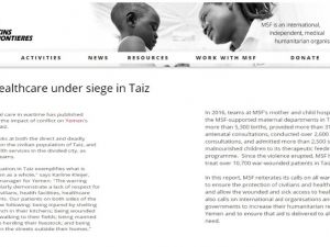 ’Sınır Tanımayan Doktorlar’dan Yemen Raporu