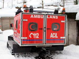 Rize'de Böbrek Hastası Kar Ambulansı İle Kurtarıldı