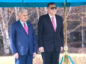 Libyalı Konuğunu Resmi Törenle Karşıladı
