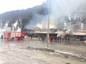 Trabzon’da Dinlenme Tesisinde Yangın