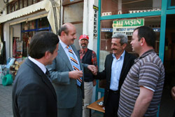Başkan Bakırcı meydana indi