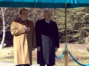 Pakistan Başbakanı Şerif Çankaya Köşkünde
