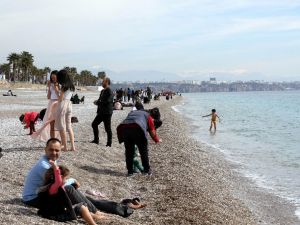 Antalya’da Kar Manzaralı Deniz Keyfi
