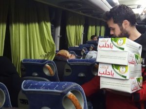 İhh Cerablus’ta Humus El Waar’dan Gelen Sivilleri Karşıladı