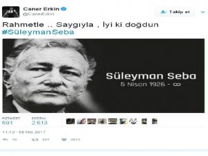 Caner Erkin, Süleyman Seba’yı Unutmadı