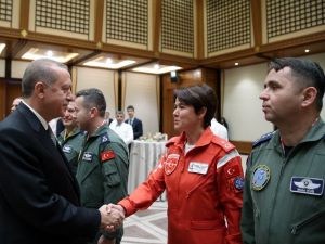 Cumhurbaşkanı Erdoğan Pilotları Kabul Etti