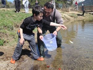 Abant Gölü’ne 51 Bin Balık Salındı