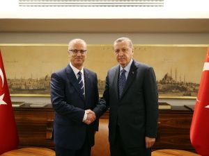Filistin Başbakanı Hamdallah’ı Kabul Etti