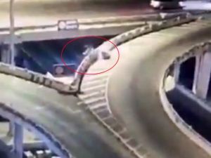 Viyadükten Aşağı Uçtu !