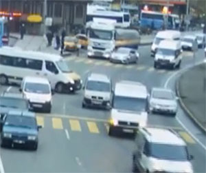 Rize'deki Trafik Kazaları MOBESE'de