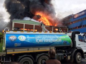 Trabzon’da Mobilya Fabrikasında Korkutan Yangın
